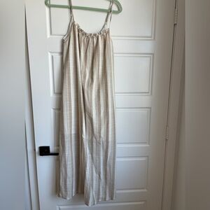 carly jean striped linen dress